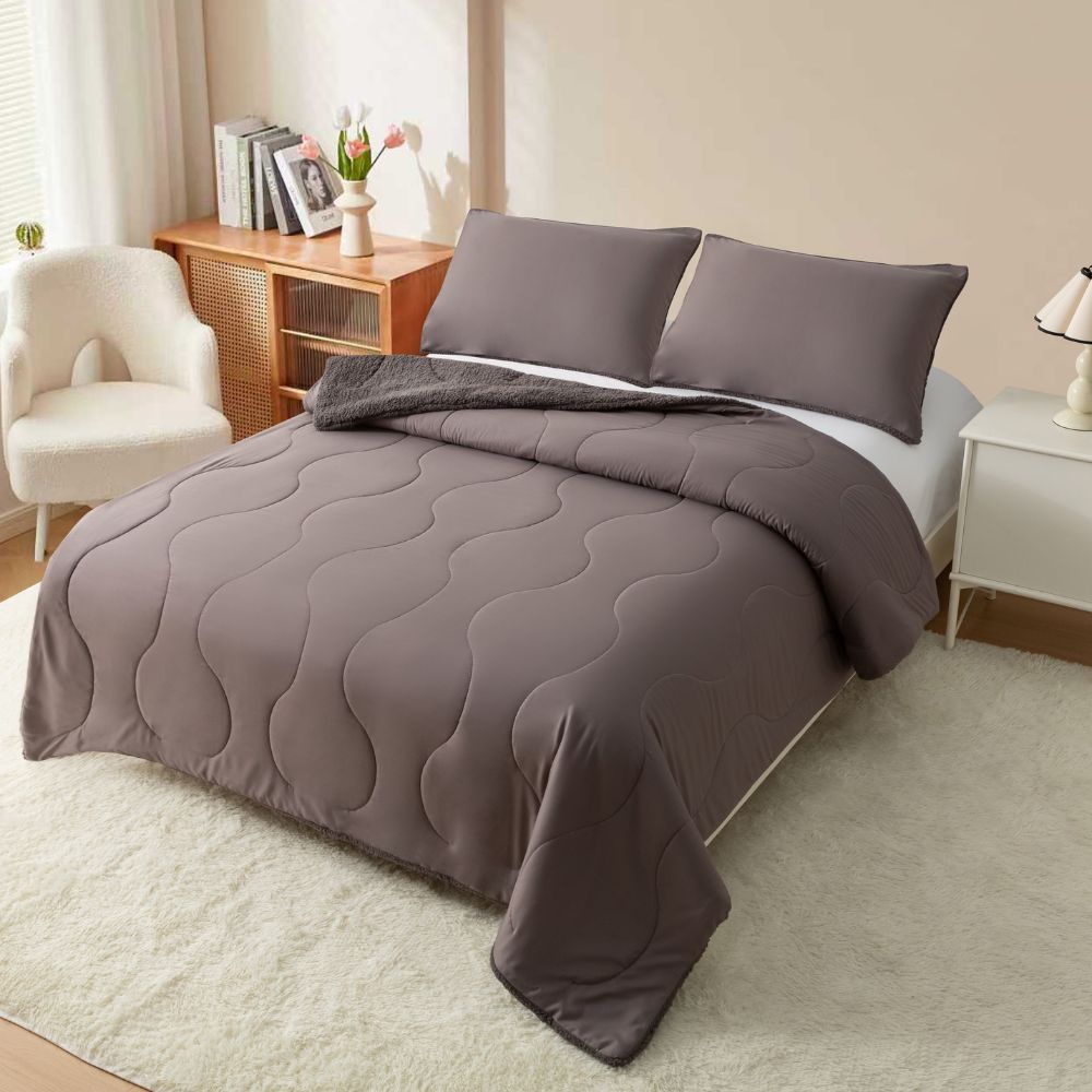 Μονό Σετ Κουβερτοπάπλωμα Softwell ΔΩΡΟ 1 Μαξιλαροθήκη Σκούρο Γκρι 160X220 SFQ831-DGREY-1-S