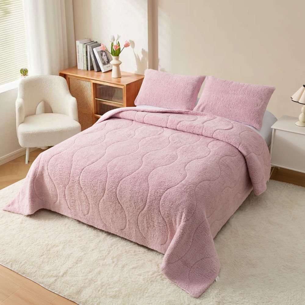 Μονό Σετ Κουβερτοπάπλωμα Softwell ΔΩΡΟ 1 Μαξιλαροθήκη Πούδρα 160X220 SFQ831-PN-S