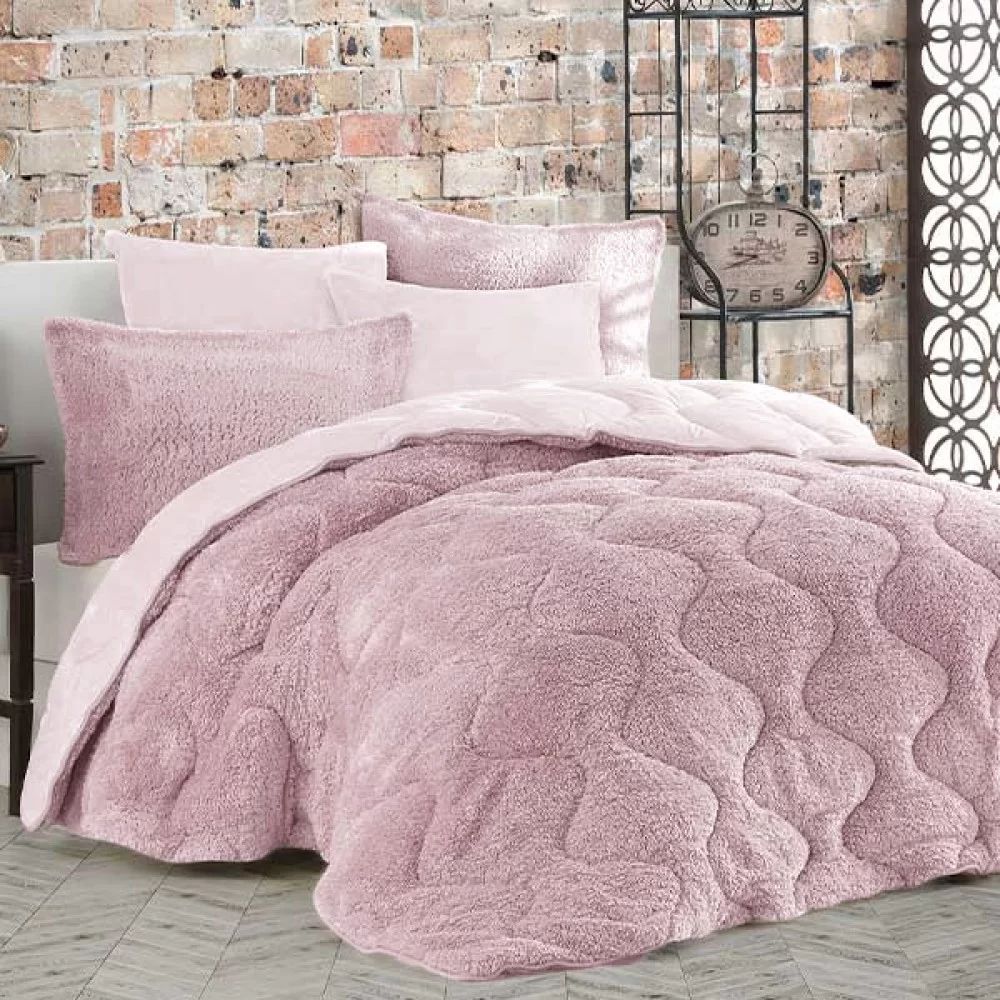 Υπέρδιπλο Σετ Κουβερτοπάπλωμα Softwell ΔΩΡΟ 2 Μαξιλαροθήκες Πούδρα 220X240 SFQ831-PN