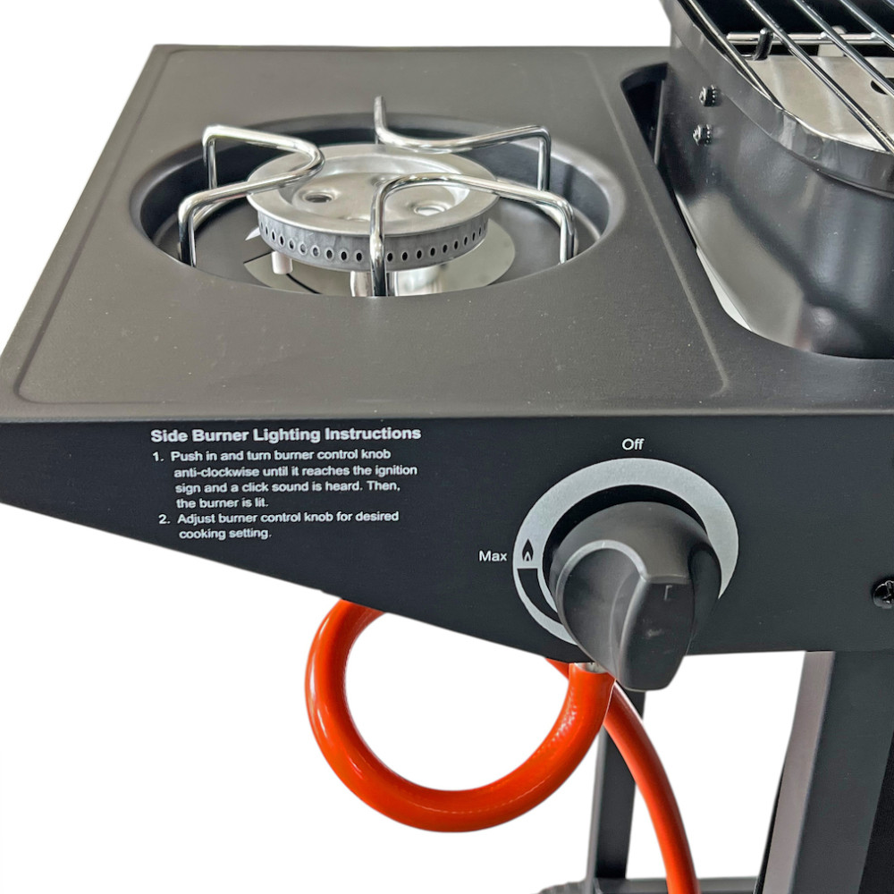 Ψησταριά Υγραερίου Σχάρας 45×34εκ. με 2 Εστίες 4.7kW και Πλαϊνό Μάτι KS18022