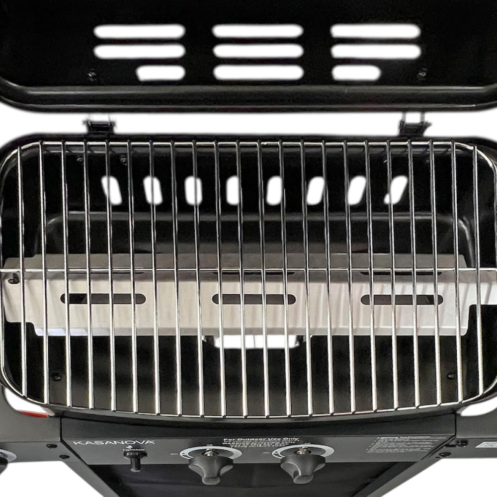 Ψησταριά Υγραερίου Σχάρας 45×34εκ. με 2 Εστίες 4.7kW και Πλαϊνό Μάτι KS18022