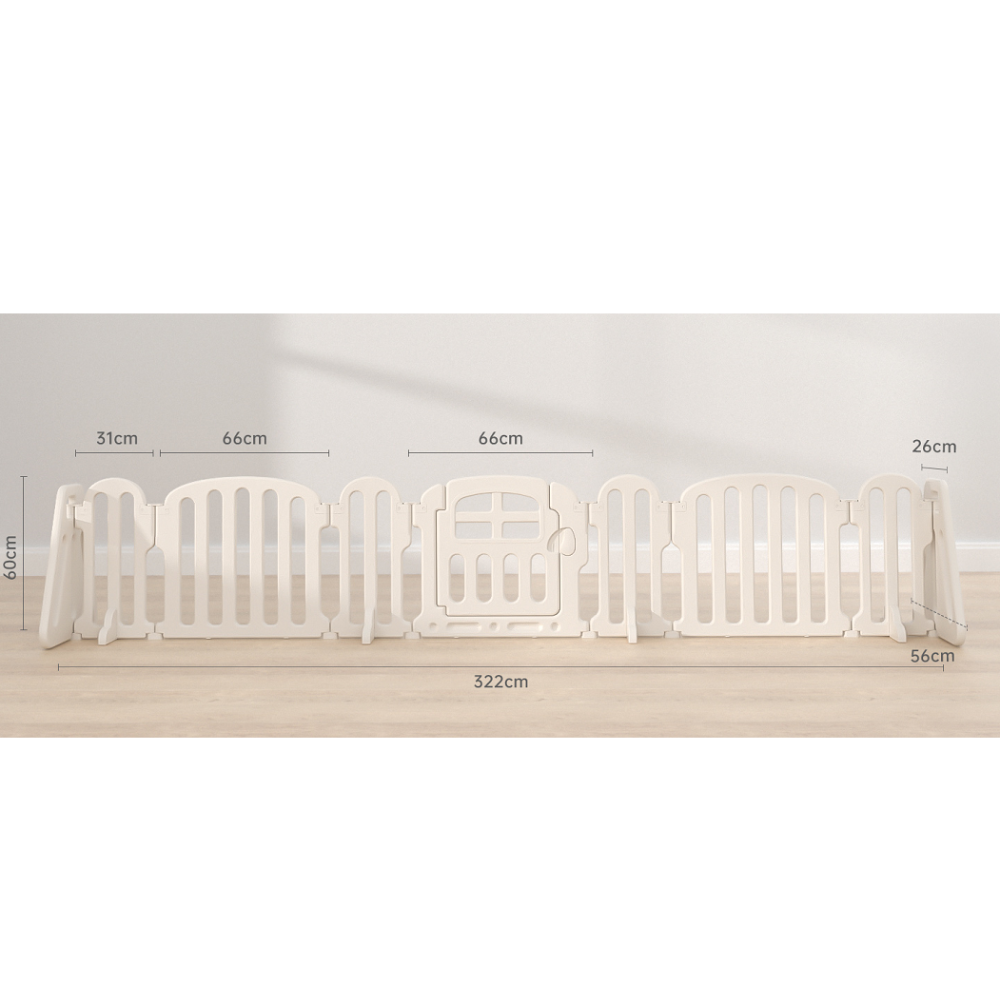 322 cm Πλαστικός Φράχτης DYI Λευκός QD052-WH