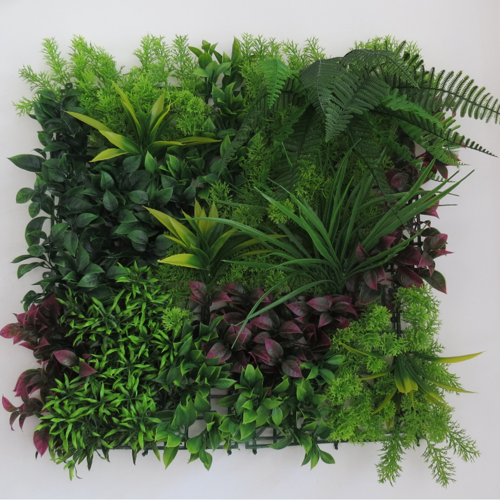 Πάνελ Φυλλωσιάς Διακοσμητικό – Τεχνητός Φράχτης Πρασίνου για Εξωτερικούς & Εσωτερικούς Χώρους 50X50CM YM-1860B