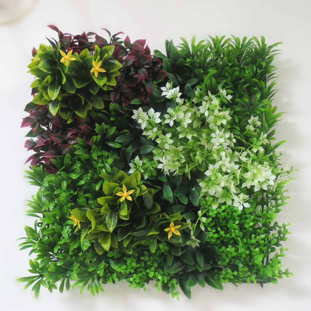 Πάνελ Φυλλωσιάς Διακοσμητικό – Τεχνητός Φράχτης Πρασίνου για Εξωτερικούς & Εσωτερικούς Χώρους 50X50CM YM-1995B