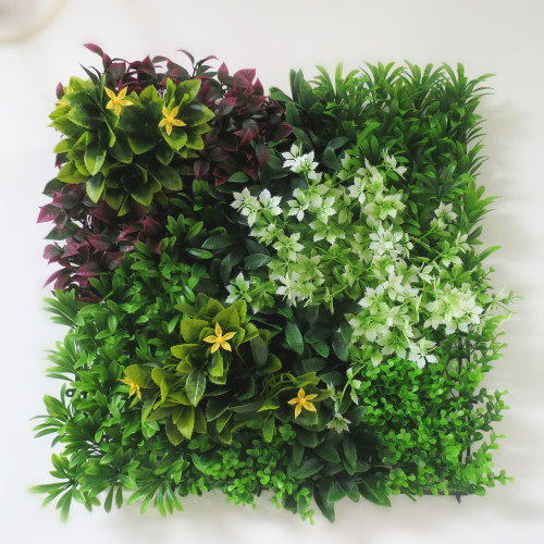 Πάνελ Φυλλωσιάς Διακοσμητικό – Τεχνητός Φράχτης Πρασίνου για Εξωτερικούς & Εσωτερικούς Χώρους 50X50CM YM-1995B