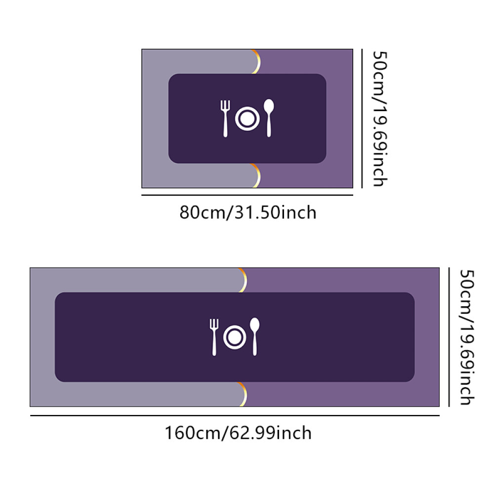 Σετ 2τμχ πατάκια αντιολισθητικά (160x50cm & 80x50cm) PAT-033