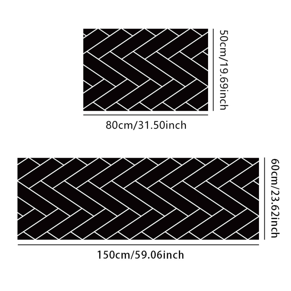 Σετ 2τμχ πατάκια αντιολισθητικά (150x60cm & 80x50cm) CRY50-05