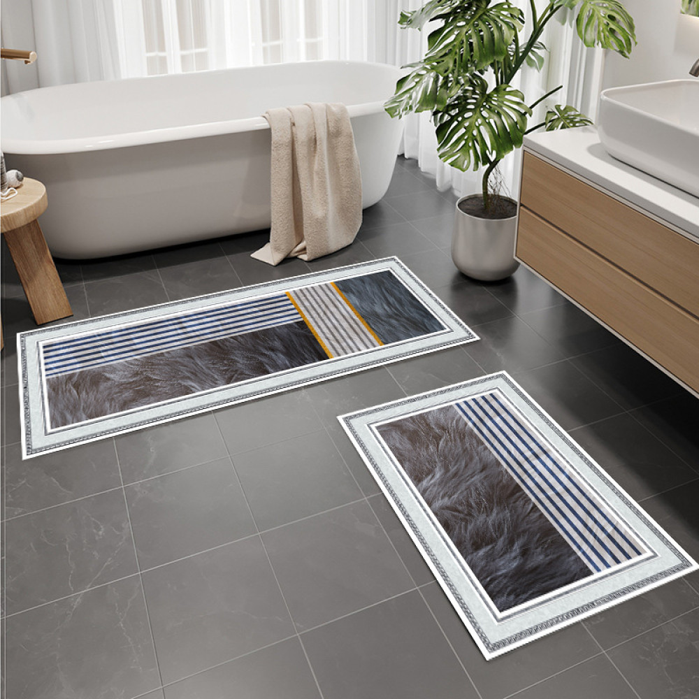 Σετ 2τμχ πατάκια αντιολισθητικά (150x60cm & 80x50cm) CRY50-21