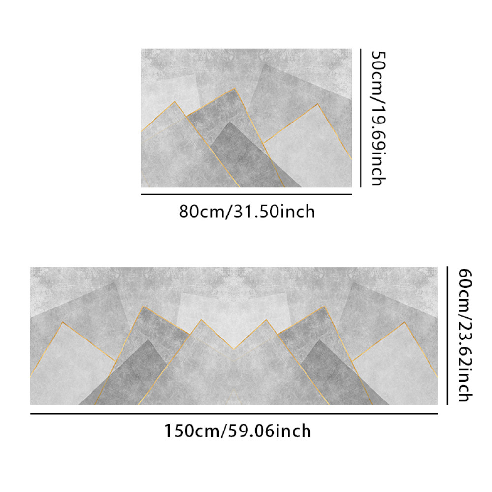 Σετ 2τμχ πατάκια αντιολισθητικά (150x60cm & 80x50cm) CRY100-9