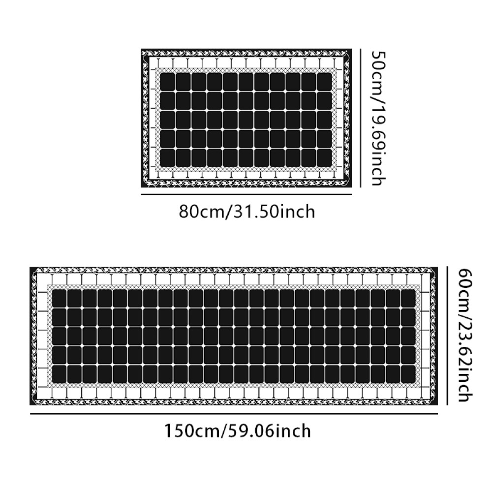 Σετ 2τμχ πατάκια αντιολισθητικά (150x60cm & 80x50cm) CRY100-6