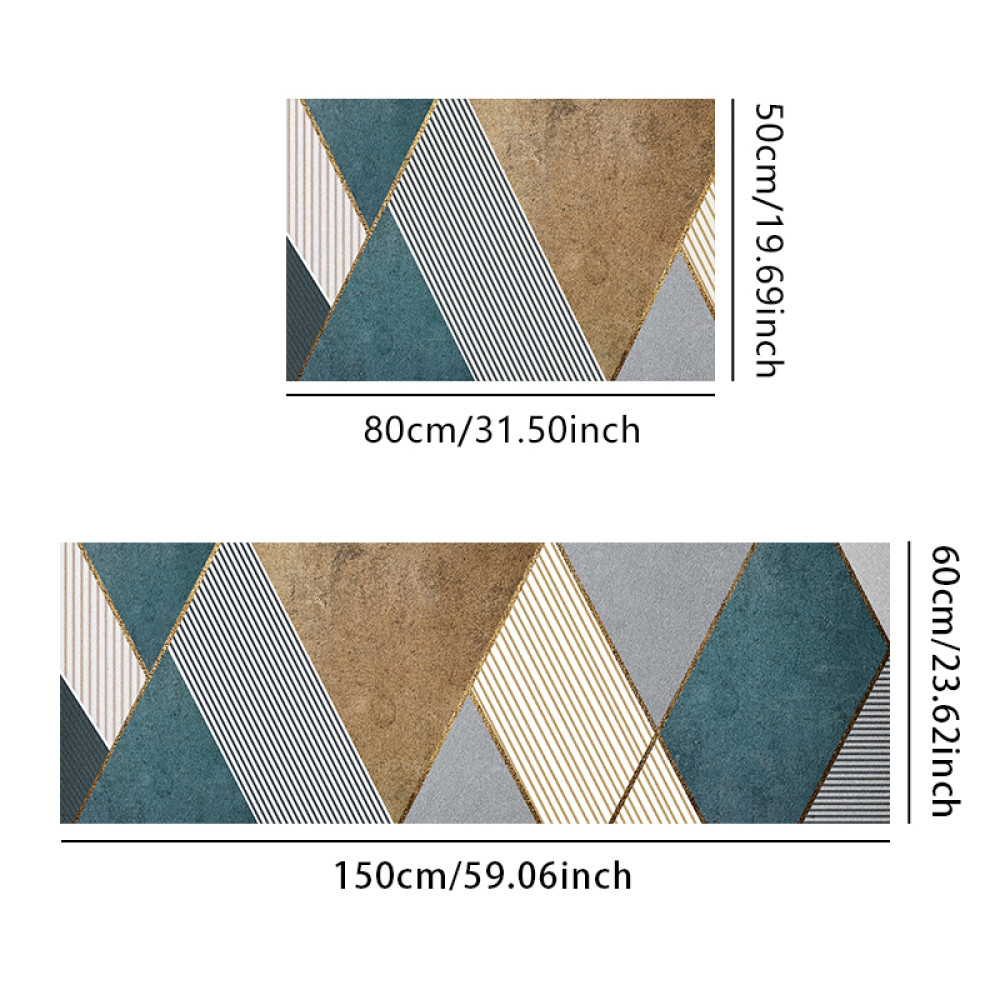 Σετ 2τμχ πατάκια αντιολισθητικά (150x60cm & 80x50cm) CRY100-4