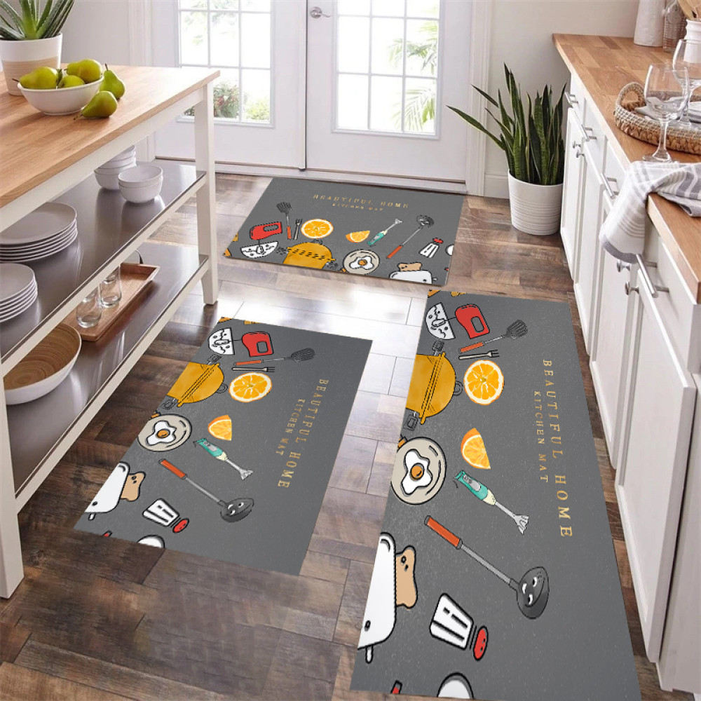 Σετ 3τμχ Χαλάκια κουζίνας αντιολισθητικά Crystal Velvet (1*120x180 & 2*50x80) CIL-16