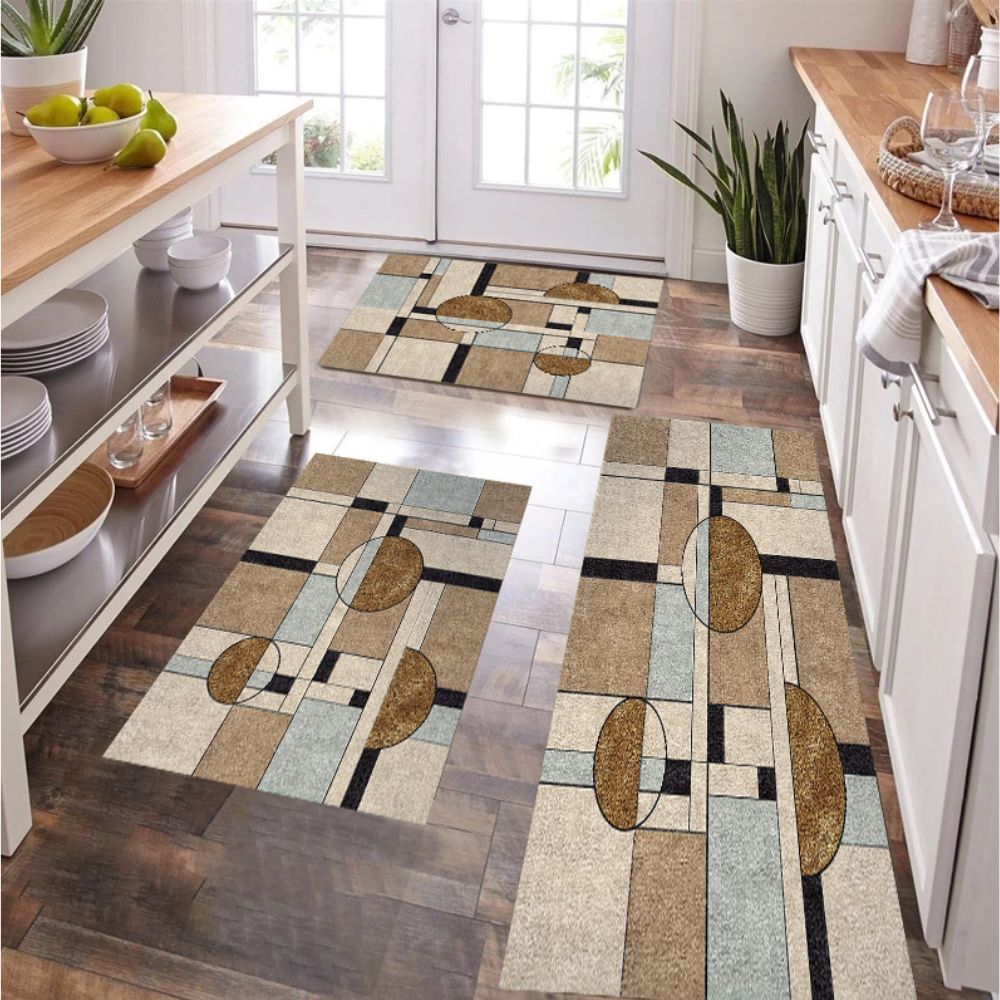 Σετ 3τμχ Χαλάκια κουζίνας αντιολισθητικά Crystal Velvet (1*120x180 & 2*50x80) CIL-23