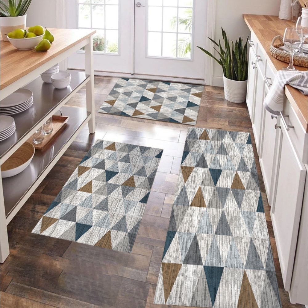 Σετ 3τμχ Χαλάκια κουζίνας αντιολισθητικά Crystal Velvet (1*120x180 & 2*50x80) CIL-31