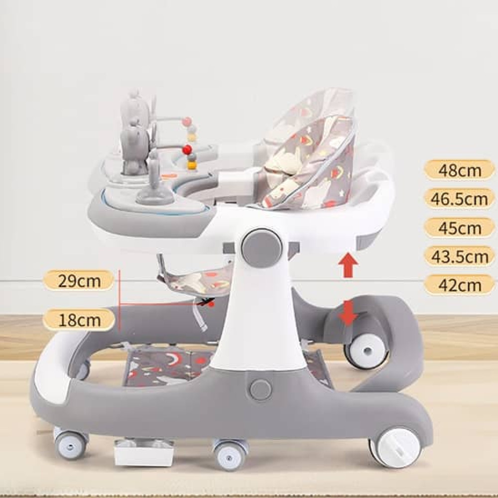 Βρεφική Περπατούρα 2 σε 1  Με μουσική και φρένο στις ρόδες για  6+ΜΗΝΩΝ 511-RED