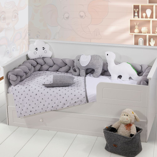 Πάντα Πλεξούδας Κούνιας Γκρι 240cm