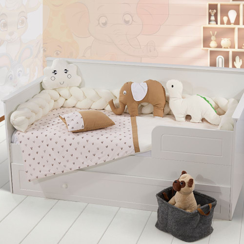 Πάντα Πλεξούδας Κούνιας Κρεμ 240cm