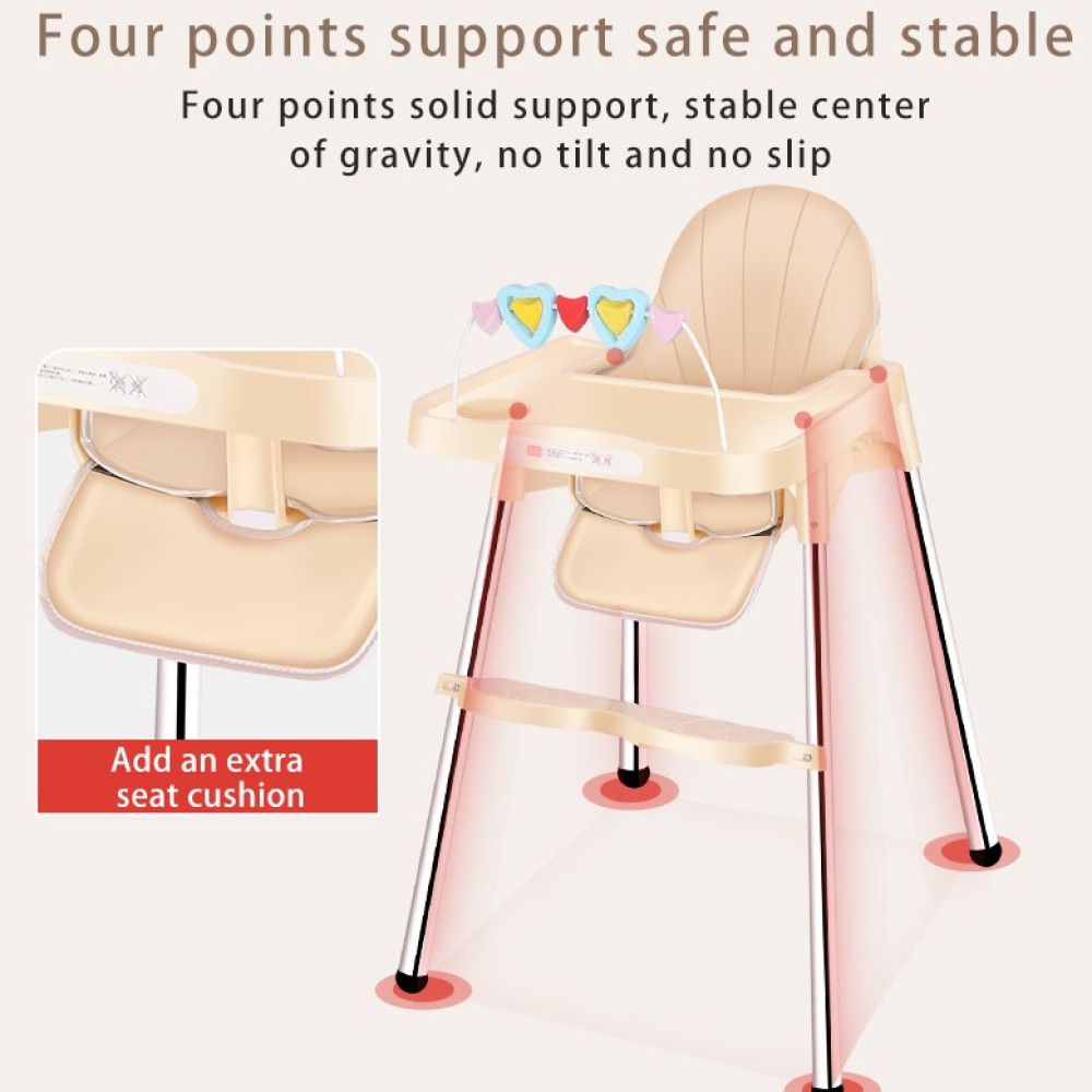 Παιδικό Καρεκλάκι Φαγητού με Μεταλλικό Σκελετό & Επιπλέων Μαξιλάρι Καθίσματος Γαλάζιο C-005-BLUE