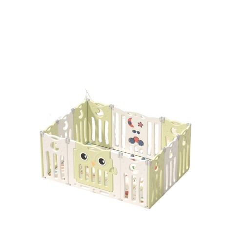 143x106x63 Πλαστικός Παιδότοπος Φράχτη Παιχνιδιού Owl Πράσινος MTY03-GRN