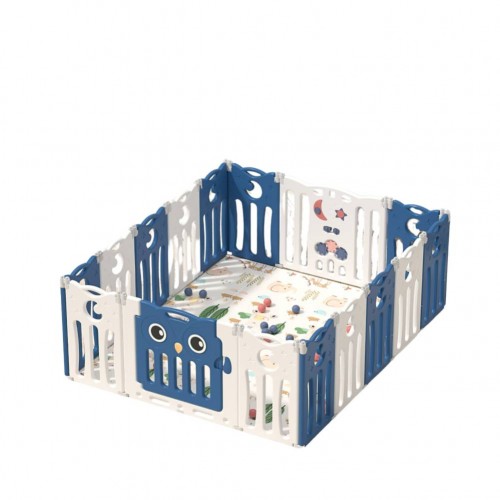 143x179x63 Πλαστικός Παιδότοπος Φράχτης Παιχνιδιού Owl Μπλε MTY05-B