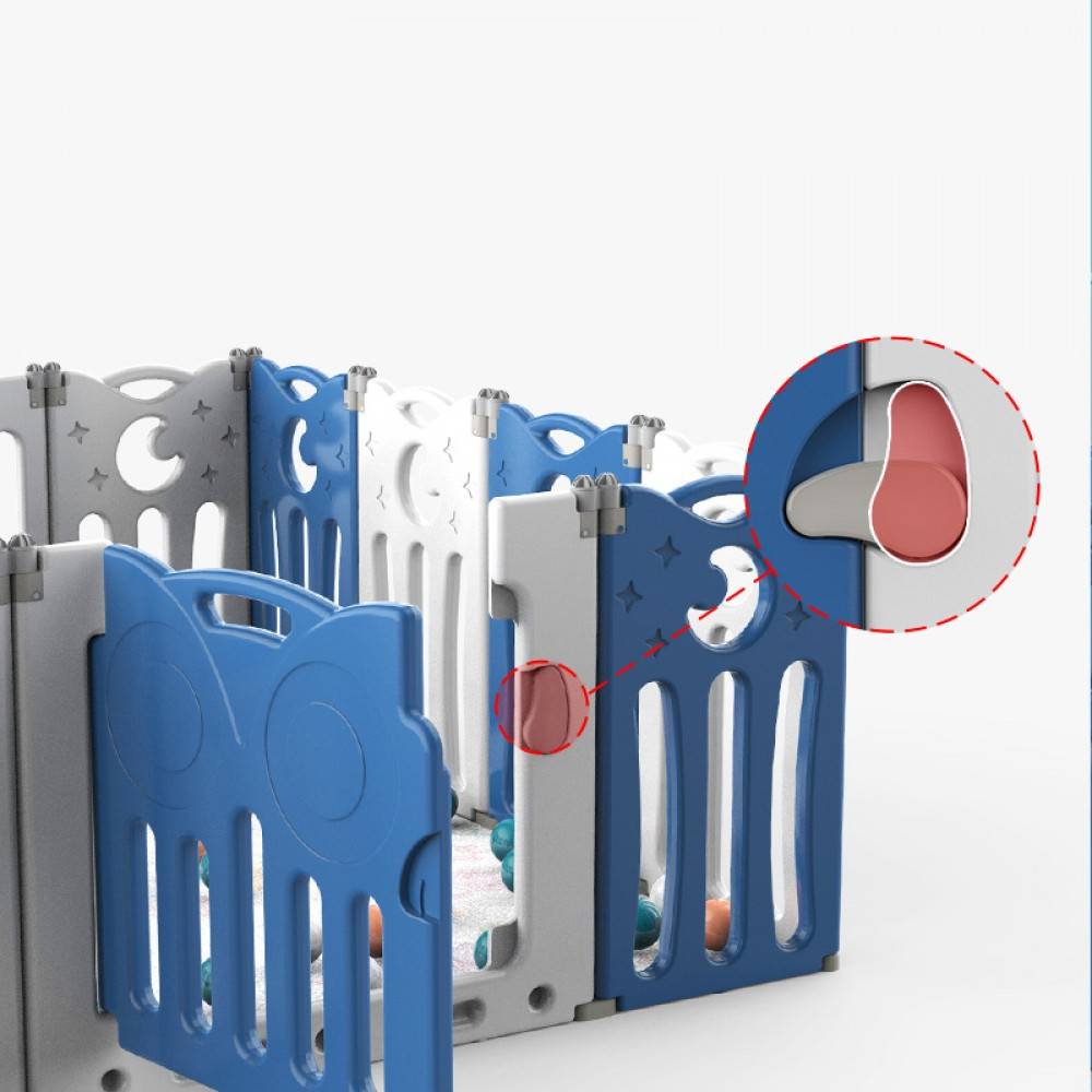 Πλαστικός Παιδότοπος Φράχτης Παιχνιδιού Owl Μπλε MTY07-B