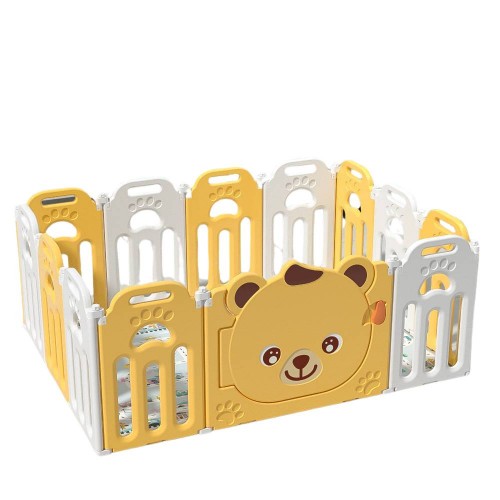 Πλαστικός Φράχτης Παιχνιδιού Panda Κίτρινο QD042-Y