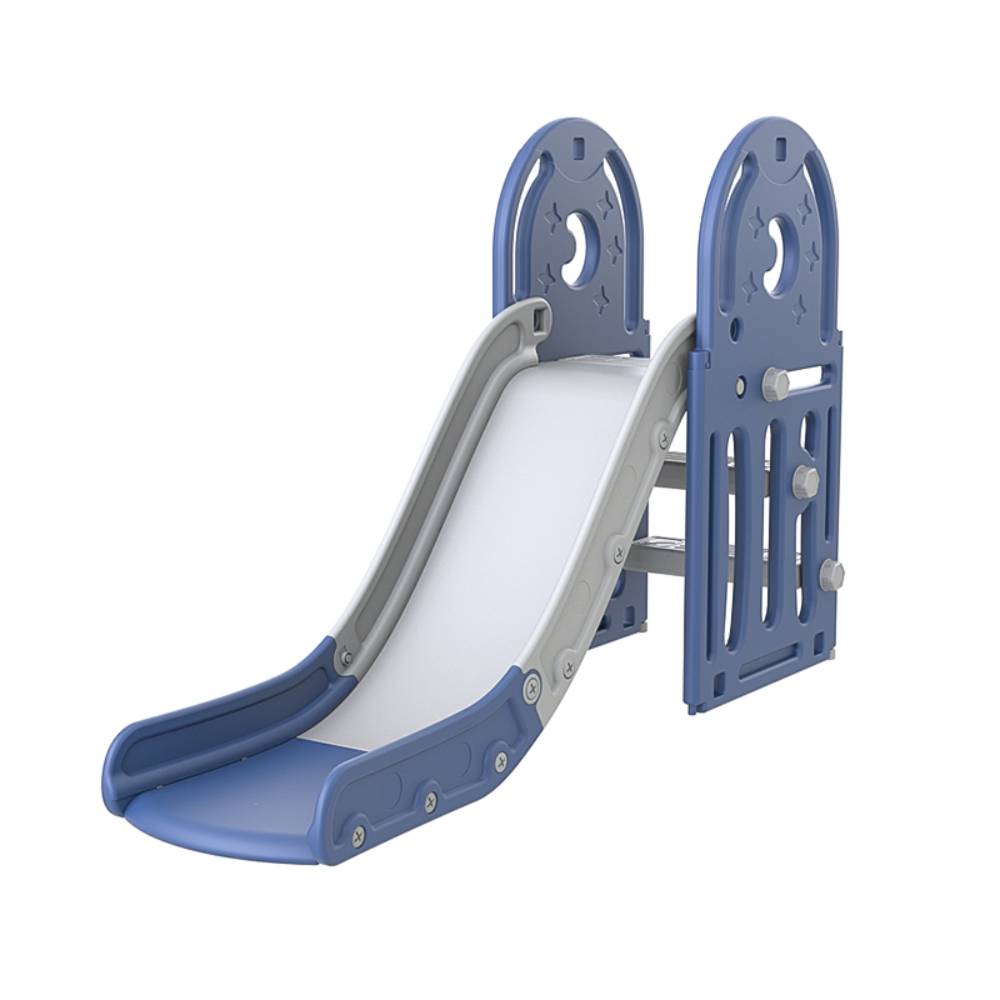 Σετ Παιδότοπου 179x179cm Πλαστικό Owl με Φράχτη  με κούνια, χαλάκι, τσουλήθρα και Μπασκέτα Μπλε ZH012-BLU