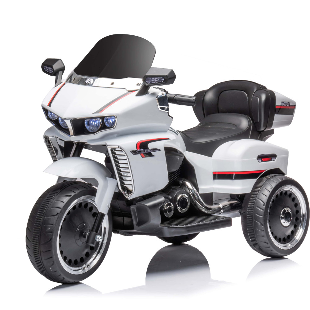 Ηλεκτροκίνητη Μηχανή με , Φώτα LED και μουσική  Licensed original 12V Λευκή XGZ-9199-WHITE