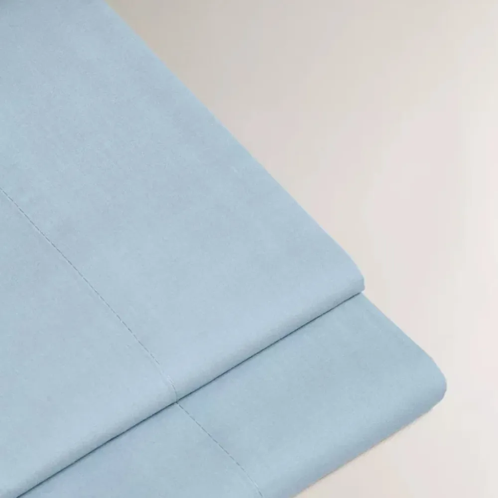 Σετ Σεντόνια Υπέρδιπλα Βαμβακοσατέν 4τμχ 300tc 240x260 Μπλε SMH-214