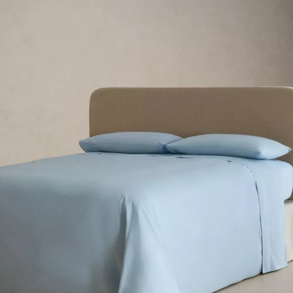 Σετ Σεντόνια Υπέρδιπλα Βαμβακοσατέν 4τμχ 300tc 240x260 Μπλε SMH-214