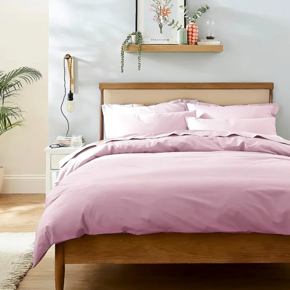 Σετ Σεντόνια Υπέρδιπλα Βαμβακοσατέν 4τμχ 300tc 240x260 Ροζ SMH-216