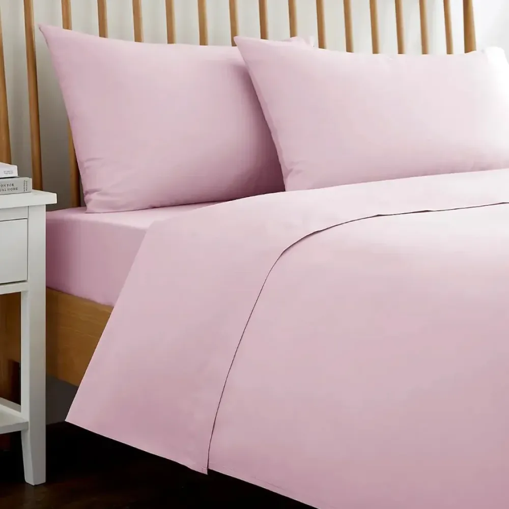 Σετ Σεντόνια Υπέρδιπλα Βαμβακοσατέν 4τμχ 300tc 240x260 Ροζ SMH-216