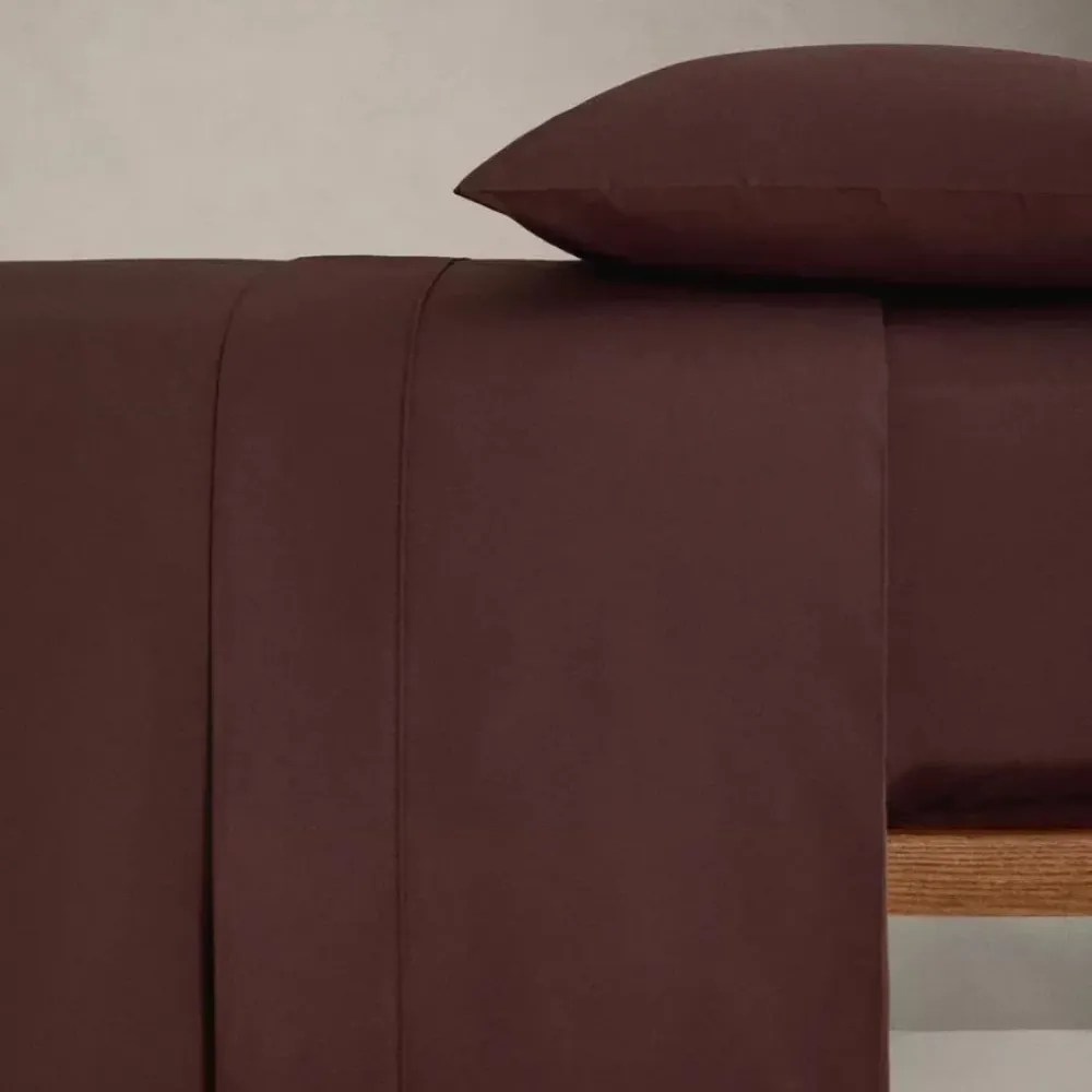 Σετ Σεντόνια Υπέρδιπλα Βαμβακοσατέν 4τμχ 300tc 240x260 Μπορντό SMH-215