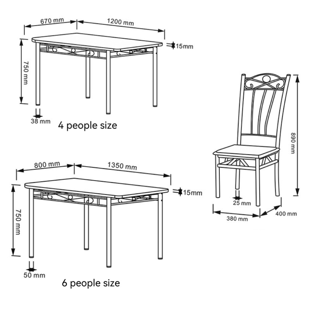 ΕΚΘΕΣΙΑΣΚΟ Σετ 7τμχ Τραπεζαρία Εσωτερικού Χώρου από MDF με PVC και Μεταλλικά Πόδια Καρυδιά 135x80x75cm