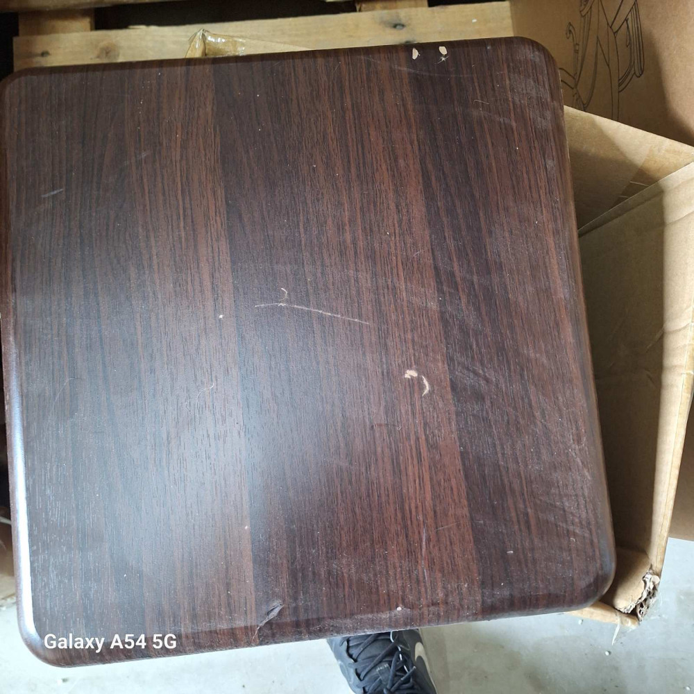 ΕΚΘΕΣΙΑΣΚΟ Σετ 7τμχ Τραπεζαρία Εσωτερικού Χώρου από MDF με PVC και Μεταλλικά Πόδια Καρυδιά 135x80x75cm