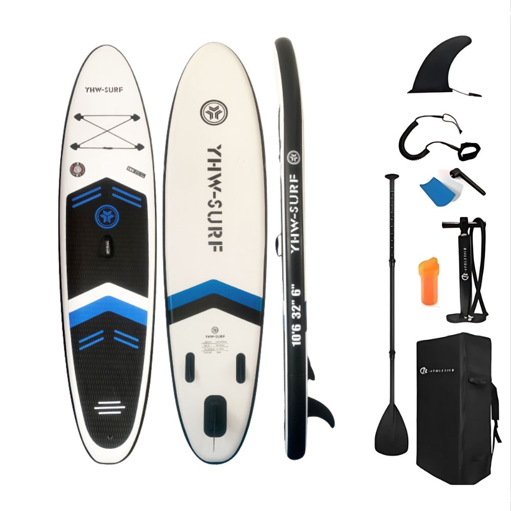 Φουσκωτή Σανίδα SUP 3.20m Λευκή με Κουπί, Αξεσουάρ και Σακίδιο Μεταφοράς