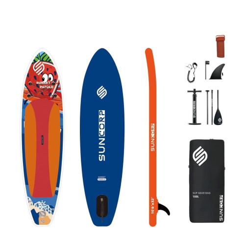 Φουσκωτή Σανίδα SUP 3.20m Μπλε με σχέδιο Φράουλα – Με Κουπί, Αξεσουάρ & Σακίδιο Μεταφοράς