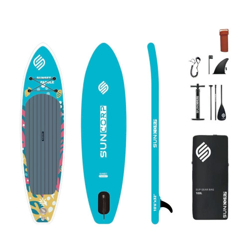 Φουσκωτή Σανίδα SUP 3.20m Γαλάζια– Με Κουπί, Αξεσουάρ & Σακίδιο Μεταφοράς
