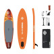Φουσκωτή Σανίδα SUP 3.20m Πορτοκαλί με Κουπί, Αξεσουάρ και Σακίδιο Μεταφοράς