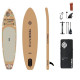 Φουσκωτή Σανίδα SUP 3.20m Μπεζ με Κουπί, Αξεσουάρ και Σακίδιο Μεταφοράς