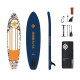 Φουσκωτή Σανίδα SUP 3.20m Σκούρο Μπλε με σχέδιο, Κουπί, Αξεσουάρ και Σακίδιο Μεταφοράς