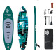 Φουσκωτή Σανίδα SUP 3.20m Πράσινη με σχέδιο, Κουπί, Αξεσουάρ και Σακίδιο Μεταφοράς