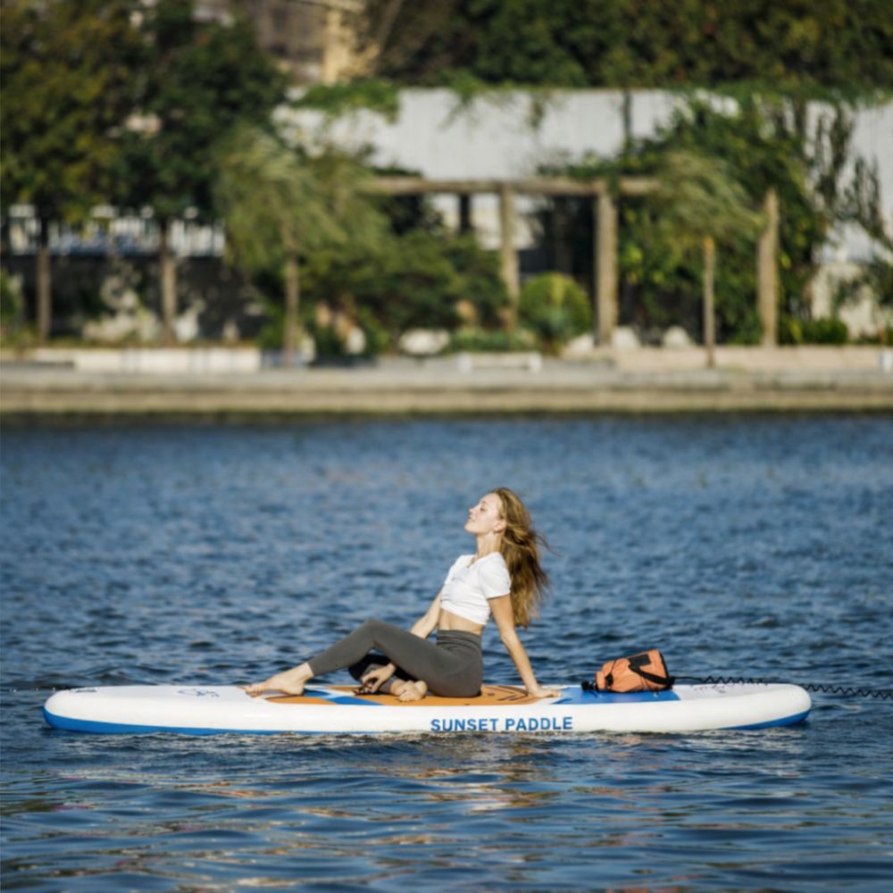 Φουσκωτή Σανίδα SUP 3.20m Μπλε - ΄Άσπρη με Κουπί, Αξεσουάρ και Σακίδιο Μεταφοράς