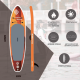 Φουσκωτή Σανίδα SUP 3.20m Πορτοκαλί με Κουπί, Αξεσουάρ και Σακίδιο Μεταφοράς