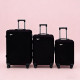 Σετ Βαλίτσες Ταξιδίου 3 Τεμαχίων από Ανθεκτικό ABS – Με Κλειδαριές TSA & Ρόδες 360° (20'' 24'' 28'') Μαύρη 6005-BLACK