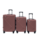 Σετ Βαλίτσες Ταξιδίου 3 Τεμαχίων από Ανθεκτικό ABS – Με Κλειδαριές TSA & Ρόδες 360° (20'' 24'' 28'') Σάπιο Μήλο 6005-DPINK
