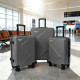 Σετ Βαλίτσες Ταξιδίου 3 Τεμαχίων από Ανθεκτικό ABS – Με Κλειδαριές TSA & Ρόδες 360° (20'' 24'' 28'') Σκούρο Γκρι 6005-DGREY