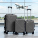 Σετ Βαλίτσες Ταξιδίου 3 Τεμαχίων από Ανθεκτικό ABS – Με Κλειδαριές TSA & Ρόδες 360° (20'' 24'' 28'') Σκούρο Γκρι 6005-DGREY