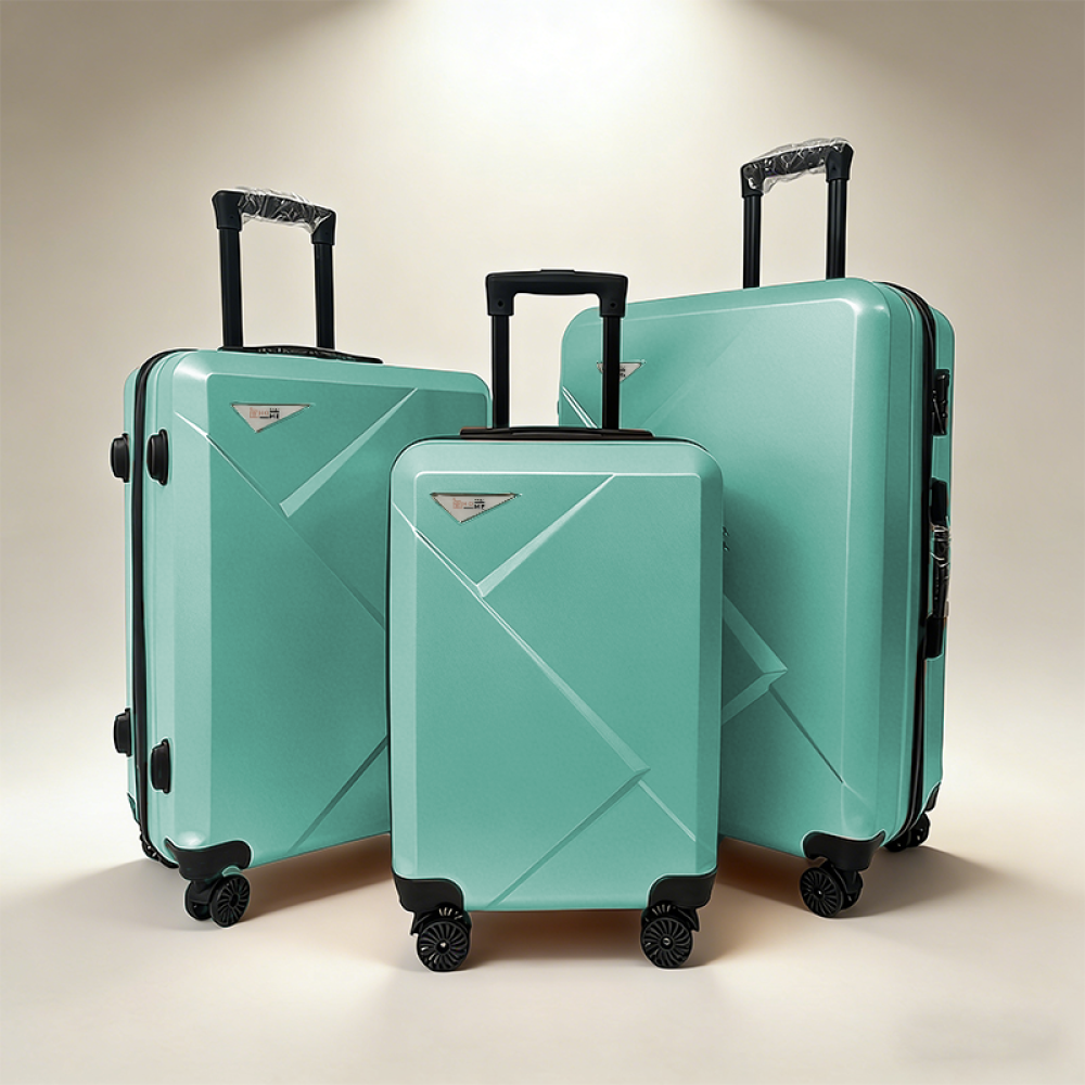 Σετ Βαλίτσες Ταξιδίου 3 Τεμαχίων από Ανθεκτικό ABS – Με Κλειδαριές TSA & Ρόδες 360° (20'' 24'' 28'') Πράσινο 6005-GREEN