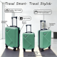 Σετ Βαλίτσες Ταξιδίου 3 Τεμαχίων από Ανθεκτικό ABS – Με Κλειδαριές TSA & Ρόδες 360° (20'' 24'' 28'') Πράσινο 6005-GREEN